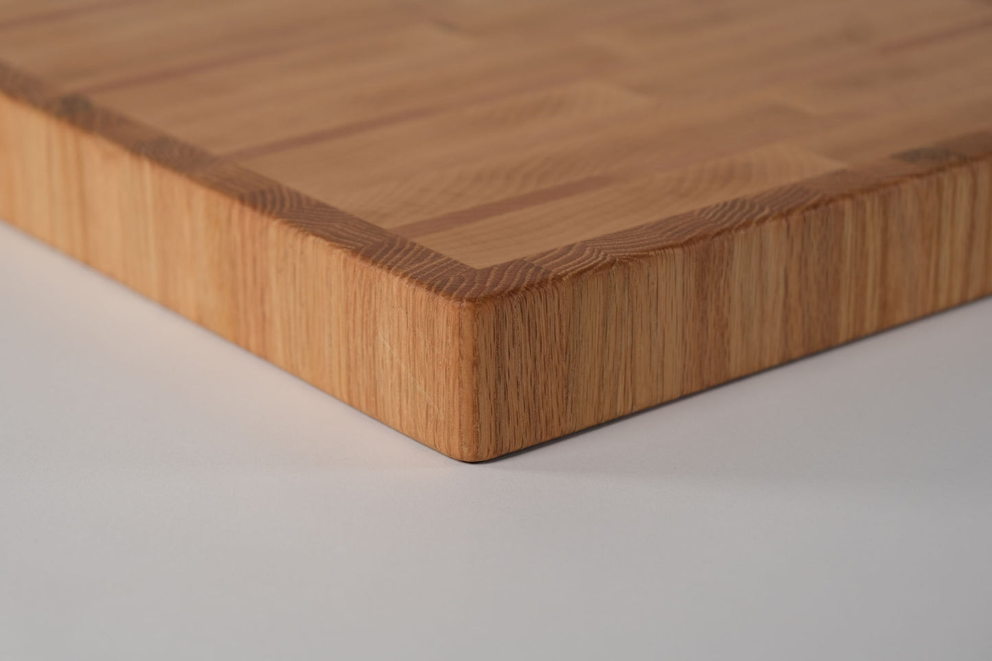 End Grain Hard Maple with White Oak Border