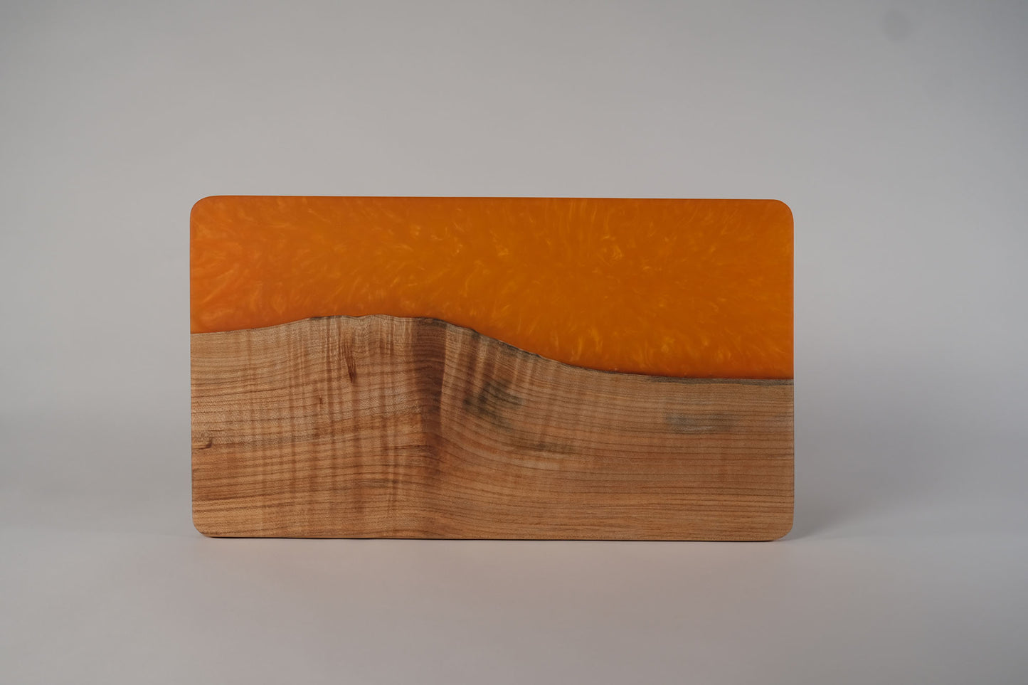Maple Live Edge with Orange Epoxy