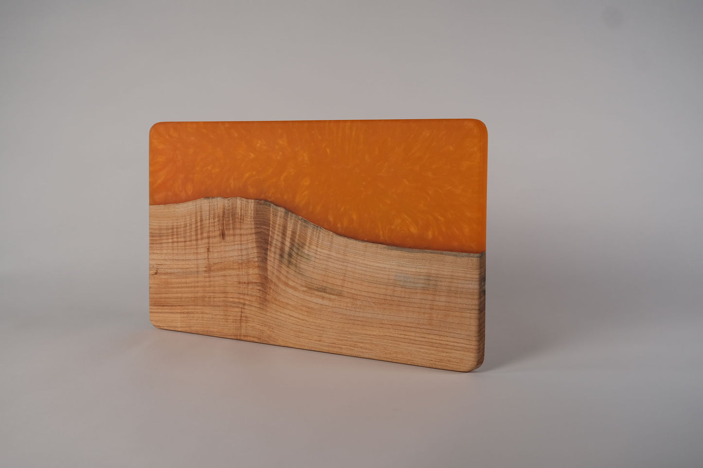 Maple Live Edge with Orange Epoxy