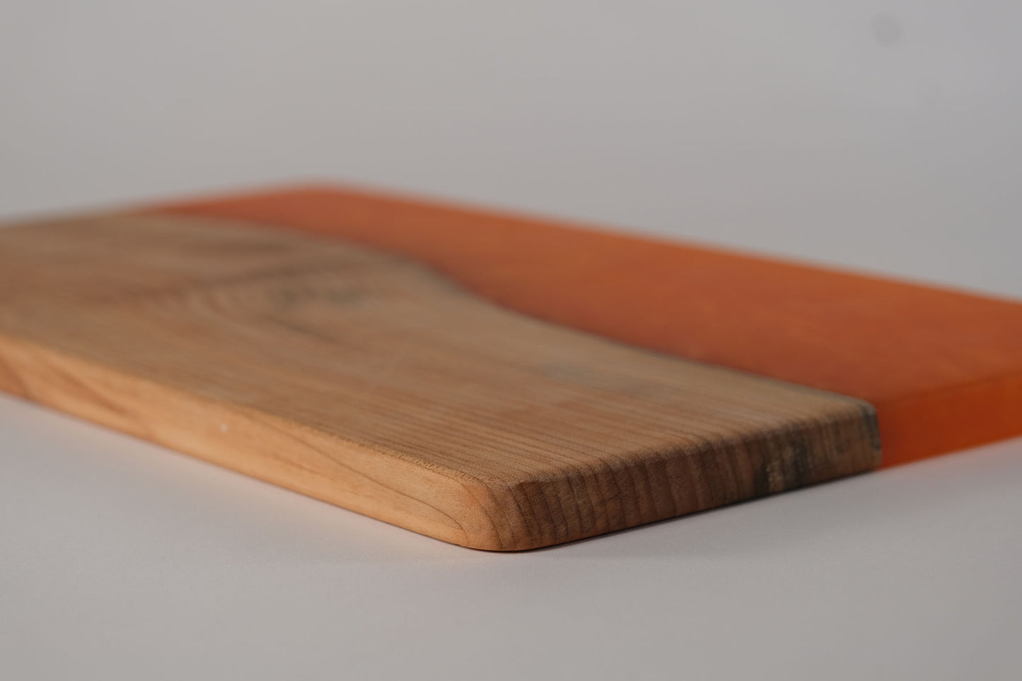 Maple Live Edge with Orange Epoxy