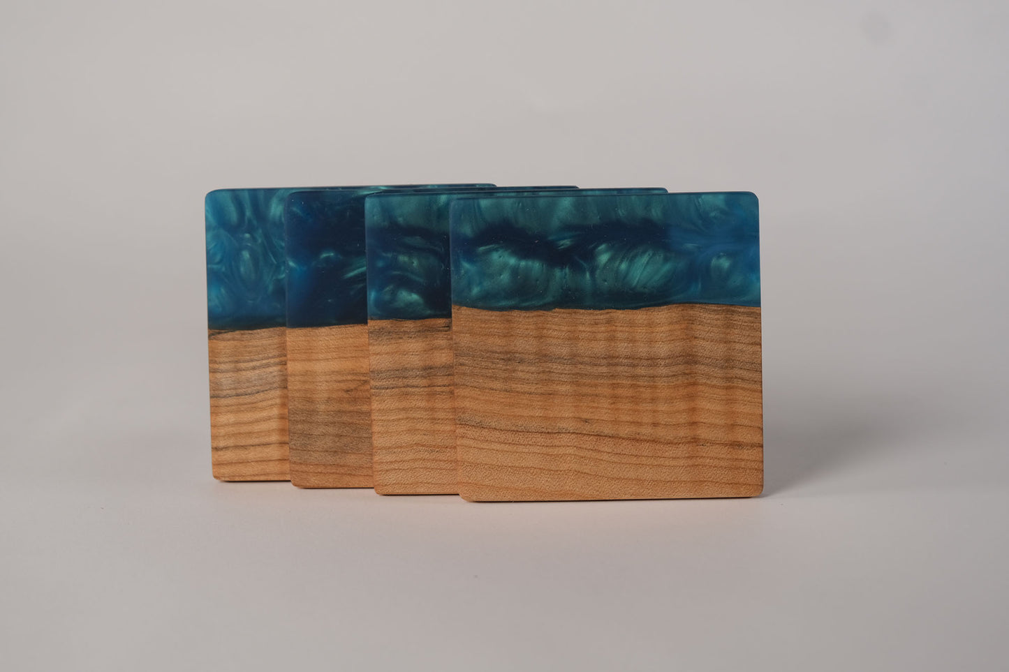 Solid Maple with Blue Epoxy