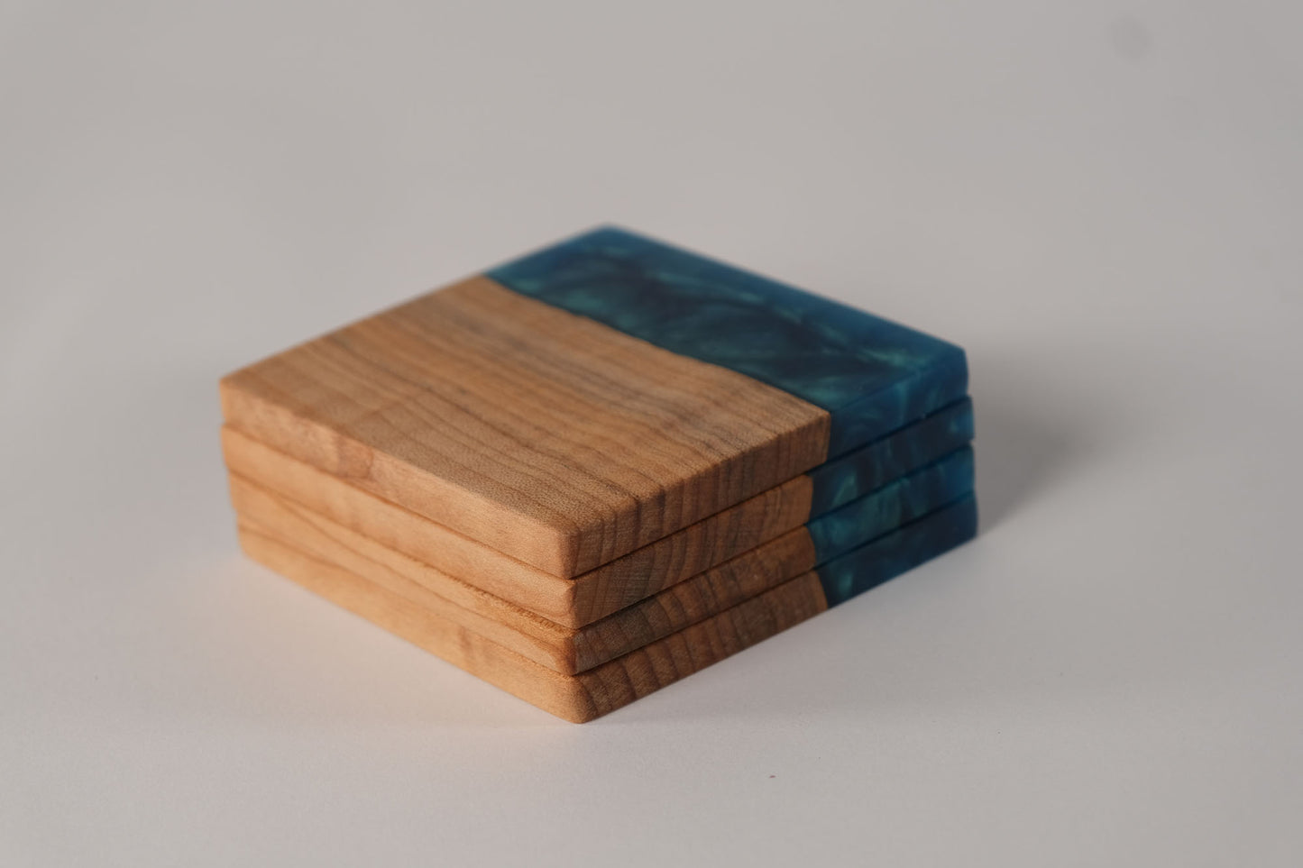 Solid Maple with Blue Epoxy