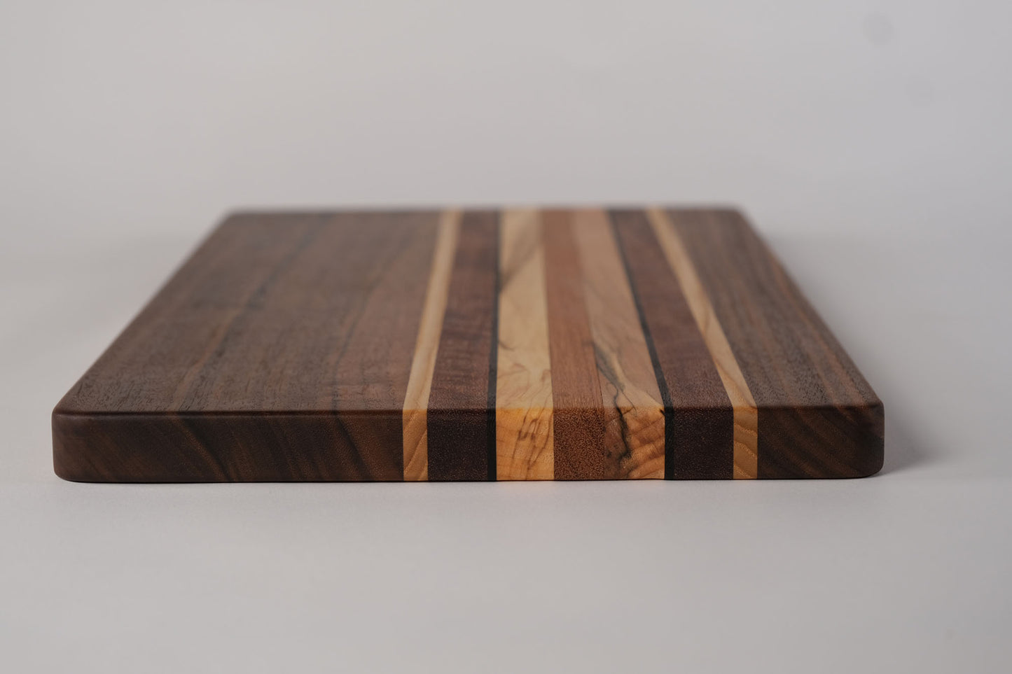 Walnut with Mahogany and Maple Stripes