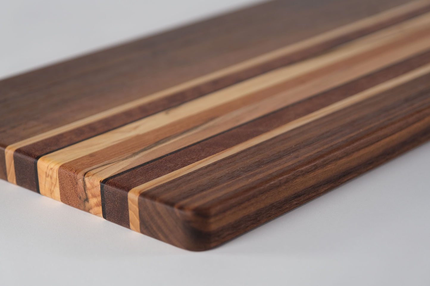 Walnut with Mahogany and Maple Stripes