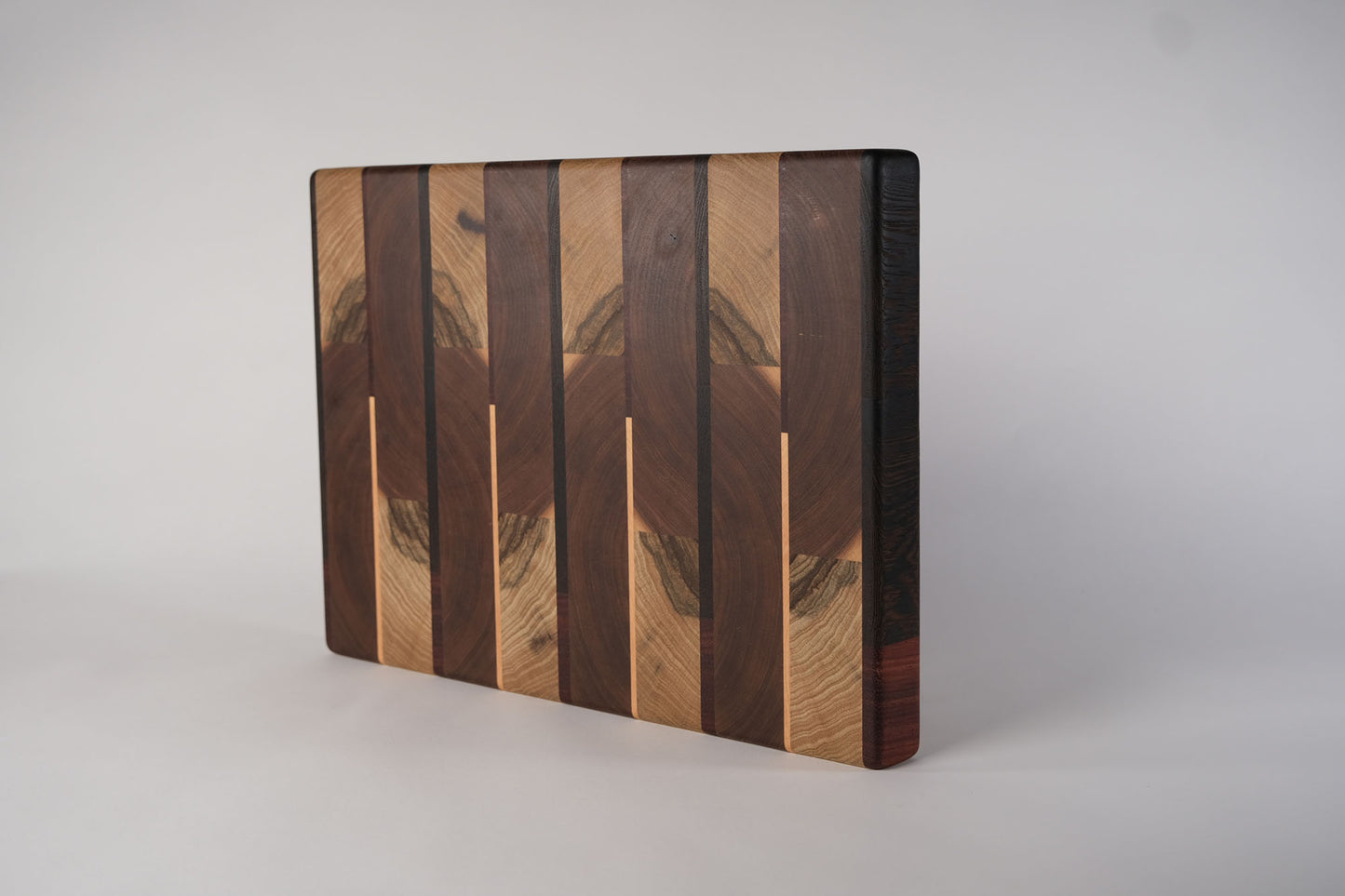 End Grain Walnut with Black Limba