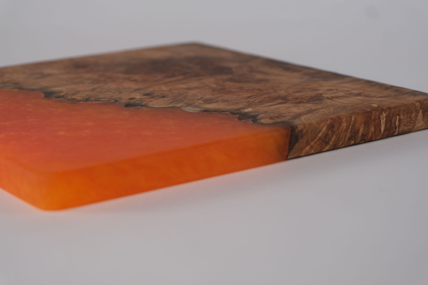 Maple burl with Orange Epoxy