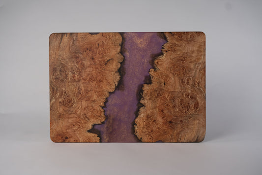 Maple Burl with Purple and Gold Epoxy - Large