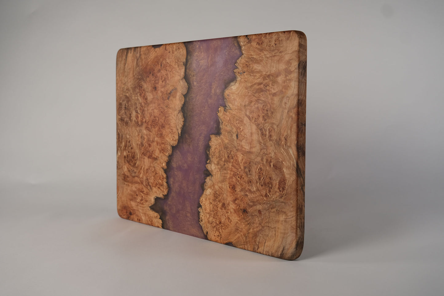 Maple Burl with Purple and Gold Epoxy - Large