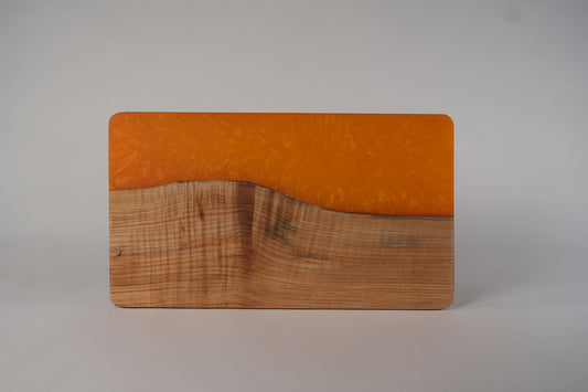 Maple Live Edge with Orange Epoxy